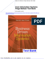 Full Download Business Driven Information Systems 4th Edition Paige Baltzan Test Bank