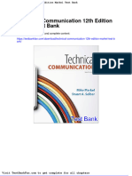 Full Download Technical Communication 12th Edition Markel Test Bank