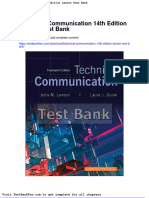 Full Download Technical Communication 14th Edition Lannon Test Bank