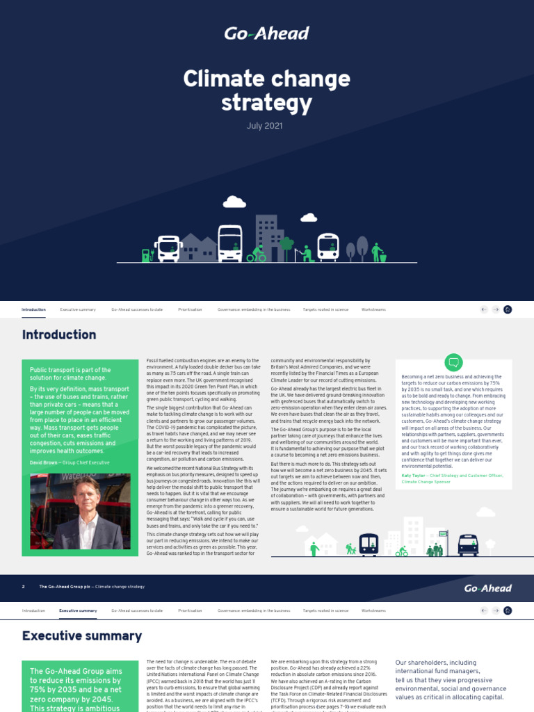 GOG Climate Change Strategy Interactive | PDF | Climate Change ...