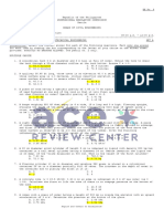 CE EVALUATION EXAM No. 5 - Buoyancy, Equilibrium, Fluid Flows (Answer Key)