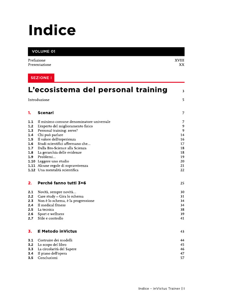Indice InVictus Trainer Vol 1 e Vol 2 1 | PDF