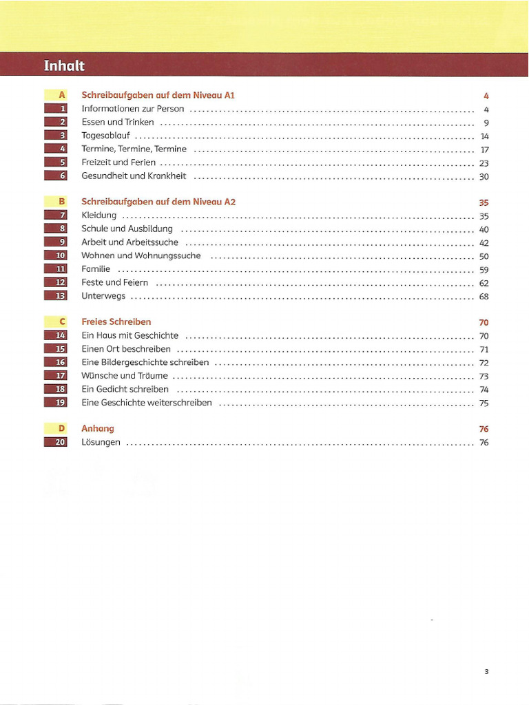 Schreiben Intensivtrainer A1 A2 | PDF