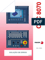 CNC Fagor 8070 - Manual de Solução de Erros