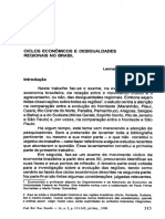 Ciclos Economicos e Desigualdades Regionais No Brasil - Leonardo Guimaraes Neto