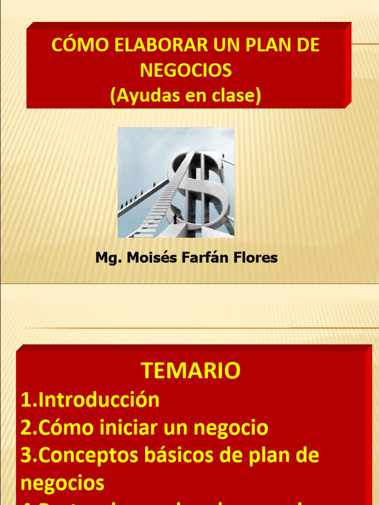 Guía para Elaborar un Plan de Negocios | PDF | Marketing | Mercado ...