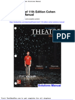 Full Download Theatre Brief 11th Edition Cohen Solutions Manual