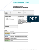 Topic: Skills For Reading Comprehension Subtopic: Skimming, Scanning, and Essay Development