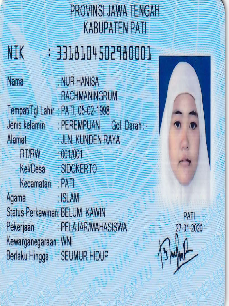 Nik f31 81 0rt504380001 kelamin alamat rtirw kelldesa agama pekerlaan