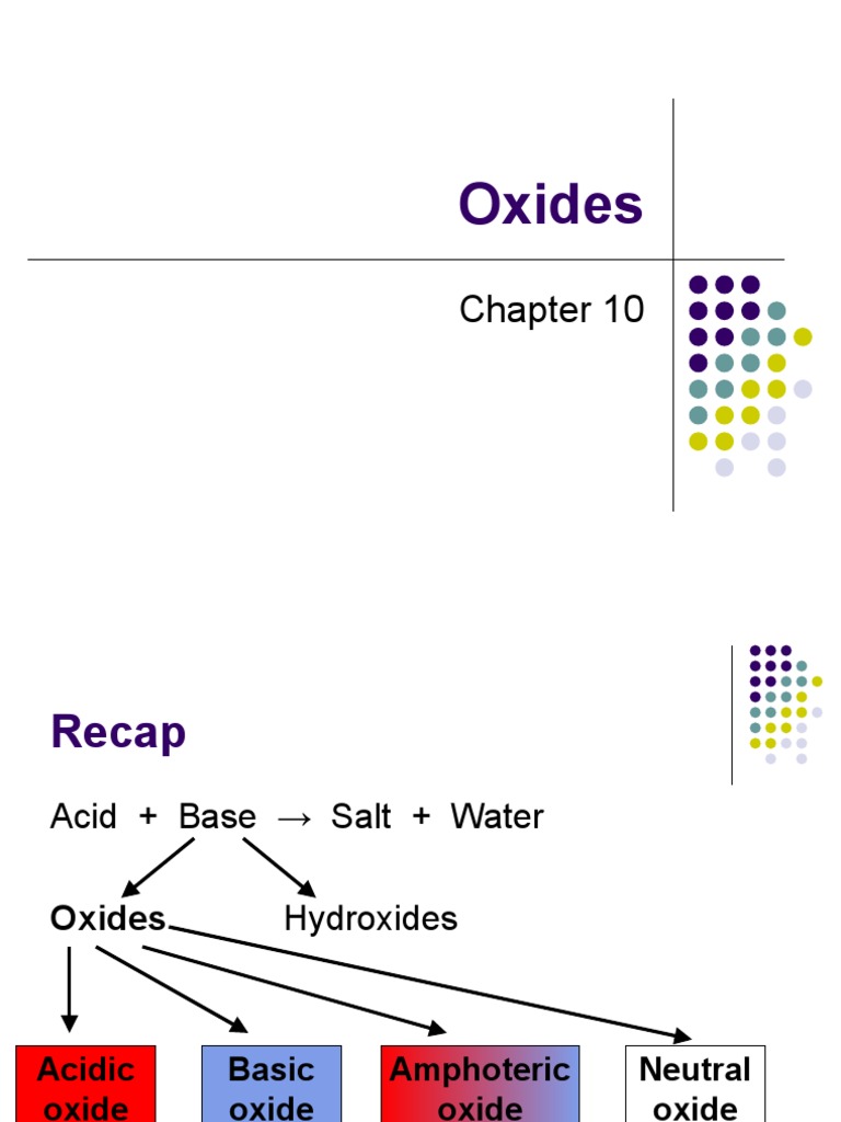 Classification of Oxides Explained | PDF