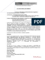 Acta de Entrega de Terreno Puente Huanchuy