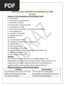 Auditing and Corporate Governance-Juraz