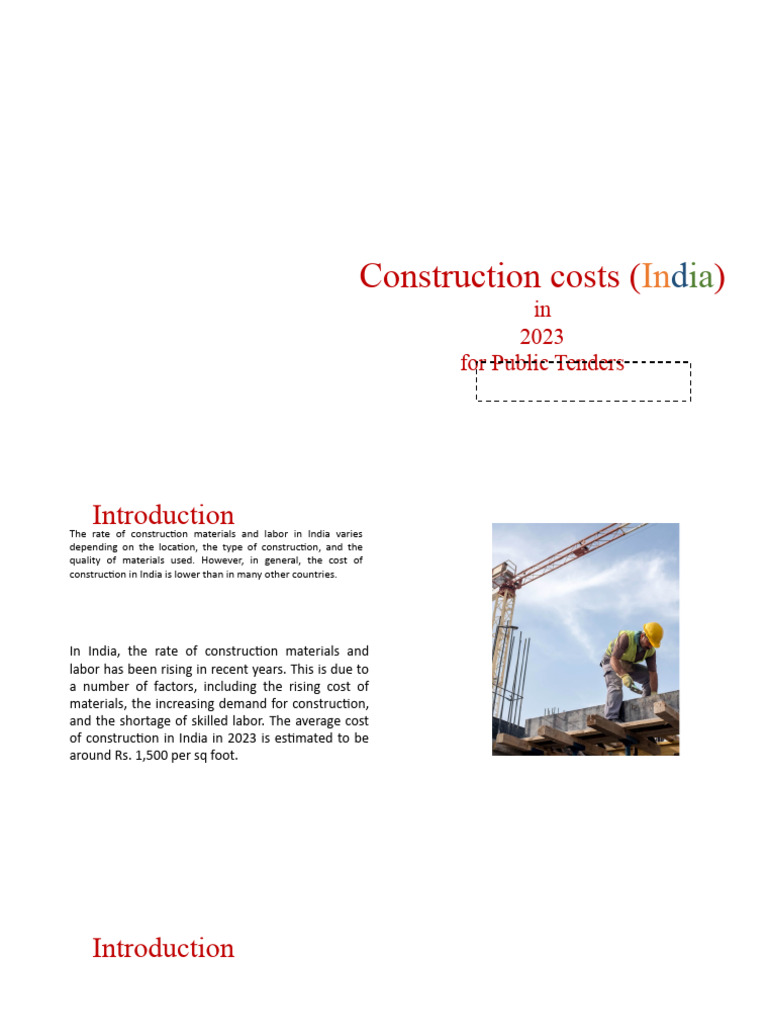 Construction Material Costs in India 2023 | PDF | Concrete | Cement