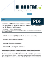 Varianta 12 Particularitatile de Constructie A Un