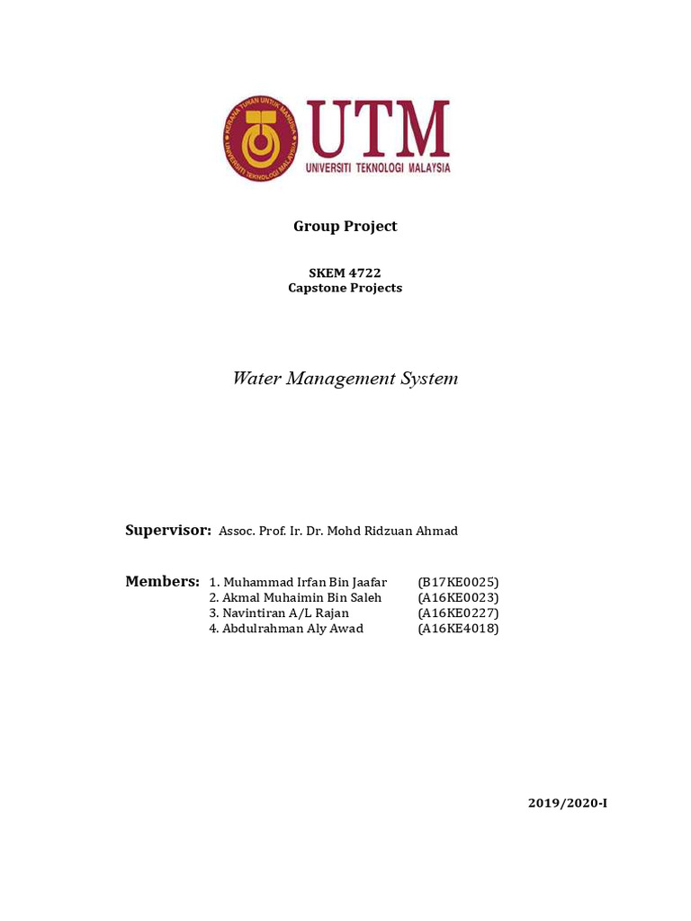 Water Management System Project Overview | PDF | Water Conservation | Water