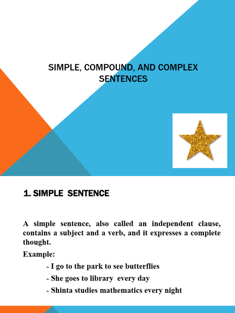 Simple, Compound and Complex Sentences | PDF