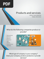 Topic 2 Products and Services