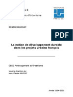 (Ebook - FR) Mémoire La Notion de Développement Durable Dans Les Projets Urbains Français