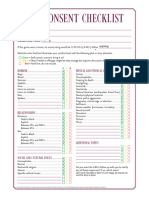 Consent in Gaming Form Fillable Checklist