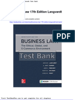 Full Download Business Law 17th Edition Langvardt Test Bank