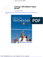 Full Download Health Psychology 10th Edition Taylor Solutions Manual