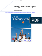 Full Download Health Psychology 10th Edition Taylor Test Bank