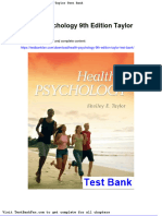 Full Download Health Psychology 9th Edition Taylor Test Bank
