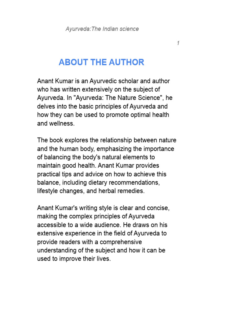 Ayurveda Book PDF Ayurveda Alternative Medicine