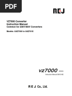 VZ7000 Converter Instruction Manual: Common For 200V/400V Converters