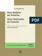Giuseppe Baretti - Don Quijote en Venecia / Don Chisciotte in Venezia