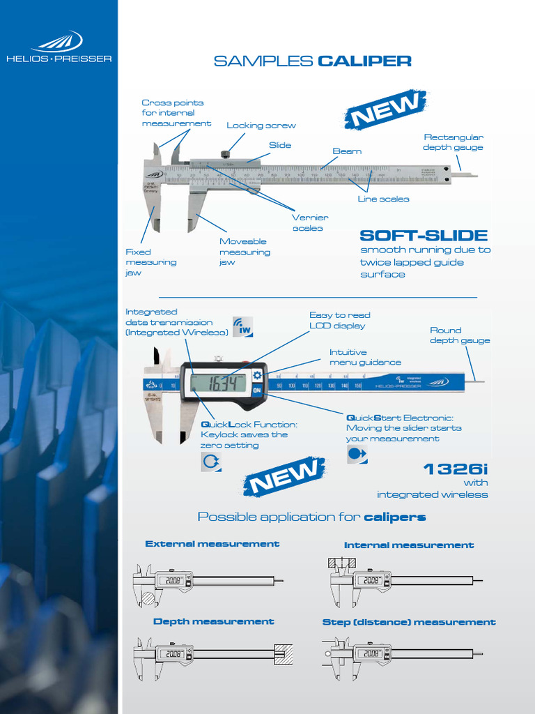 Helios Preisser Calipers PDF Tools Equipment