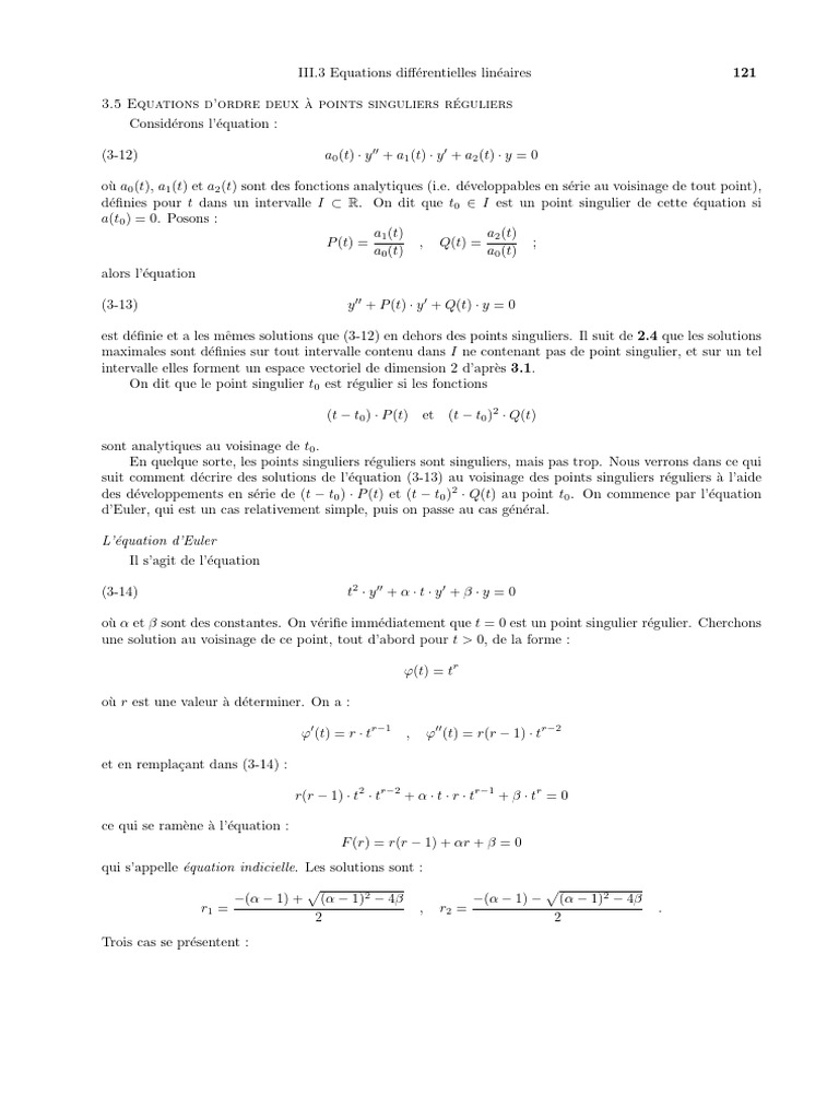 Équations à points singuliers réguliers | PDF | Équations | Calcul