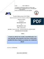 Etude Du Circuit de Fluide Caloporteur Et de Gaz Naturel Application D'Un Seul Four Pour Alimenter Deux Trains Au Niveau Du Complese GP1/Z