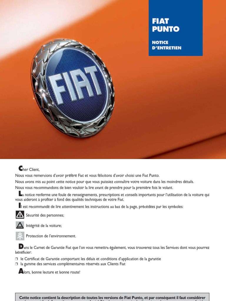 Brochure Fiat Grande Punto 2005 + Fiche Technique - 26+8 Pages, Italie, Bon état