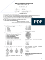 Soal PAS Biologi Kelas 12 Ipa