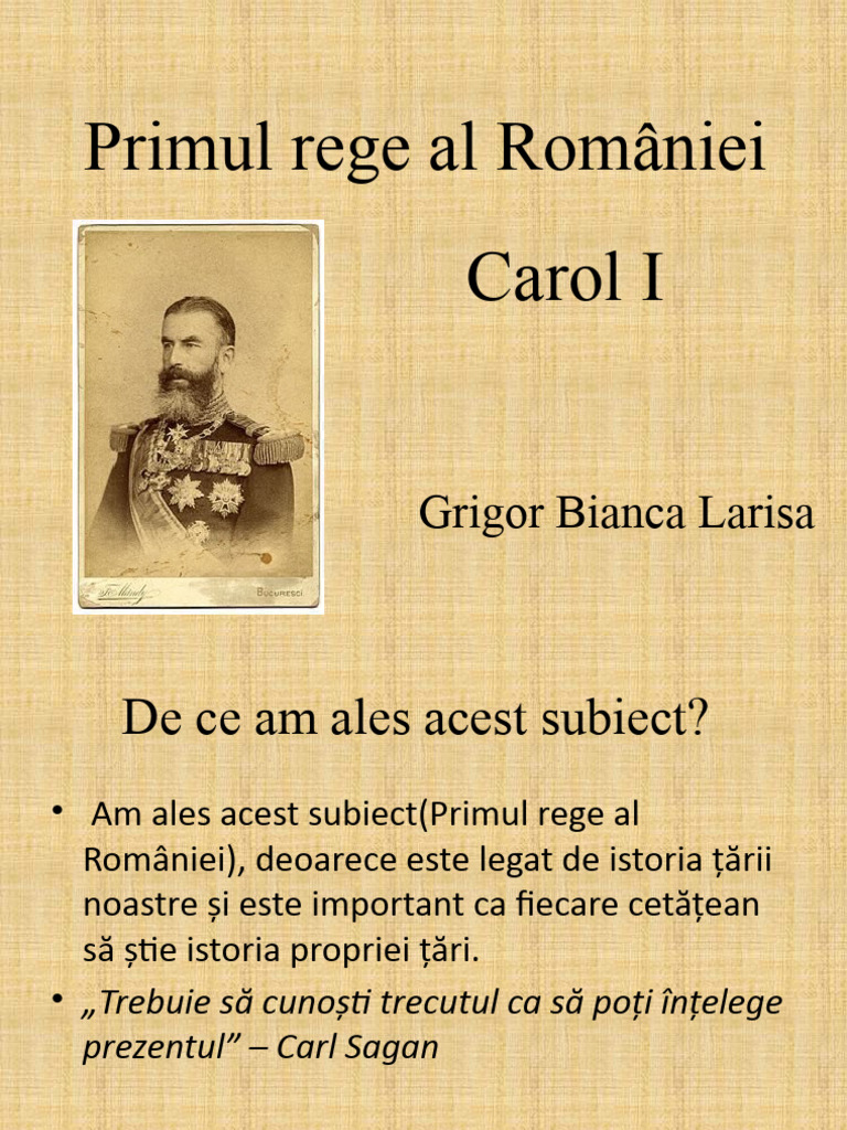 Primul Rege Al României | PDF