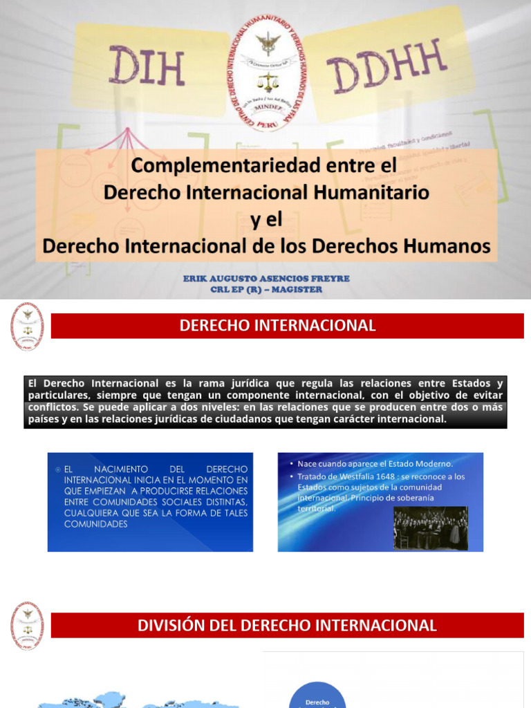 Complementariedad de DDHH y DIH | PDF | Ley humanitaria internacional ...