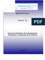 Normativa 160 Guía para El Monitoreo de La Diseminación Transmisión y Tendencias de La COVID 19