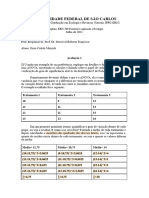 Exercícios e Resumo de Estatística