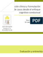 PSIBE - Evaluacion Clinica y Formulacion de Casos - Clase 2