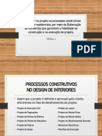 Processos Construtivos de Projetos de Design de Interiores