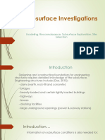 Subsurface Investigaton Introduction