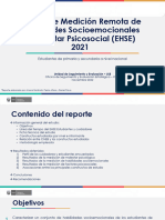 Estudio de Medición Remota de Habilidades Socioemocionales y Malestar Psicosocial (EHSE) 2021 Estudiantes de Primaria y Secundaria A Nivel Nacional