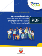 Acompañamiento A Estudiantes en Situaciones de Emergencia y Desastres Por Fenómenos Naturales Cartilla de Orientación