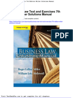 Full Download Business Law Text and Exercises 7th Edition Miller Solutions Manual