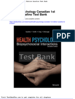 Full Download Health Psychology Canadian 1st Edition Sarafino Test Bank