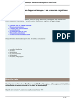 PDF Sciences Cognitives de Lapprentissage - Les Sciences Cognitives Dans Lcole