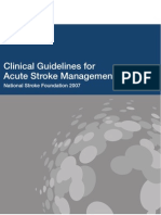 Clinical Guidelines For Acute Stroke Management