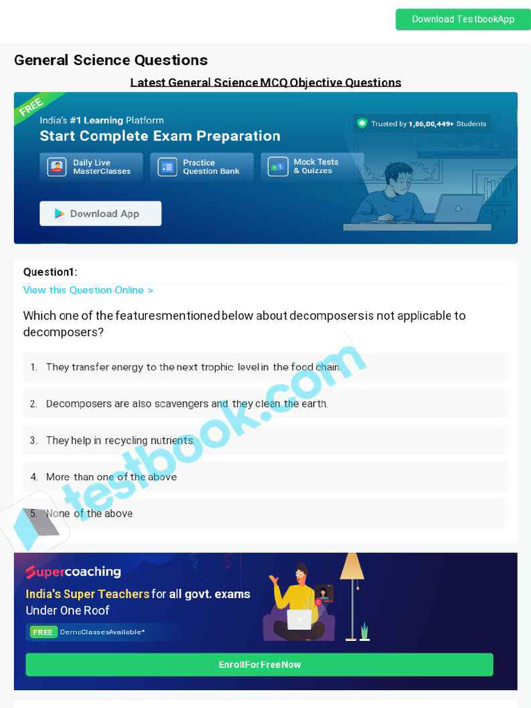 MCQ On General Science 5eea6a0c39140f30f369dfda | PDF