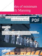 Principles of Minimum Safe Manning